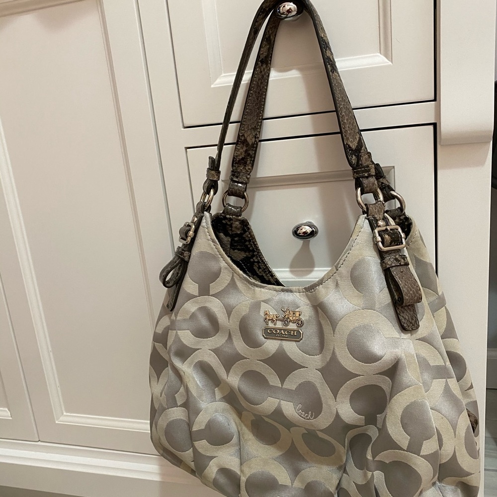 Real Coach purse with croc skin